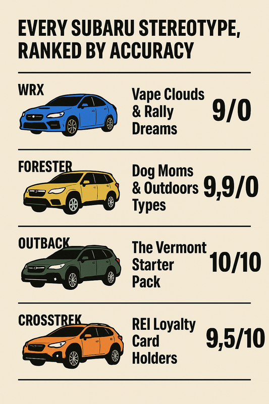 Every Subaru Stereotype, Ranked by Accuracy